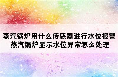 蒸汽锅炉用什么传感器进行水位报警 蒸汽锅炉显示水位异常怎么处理